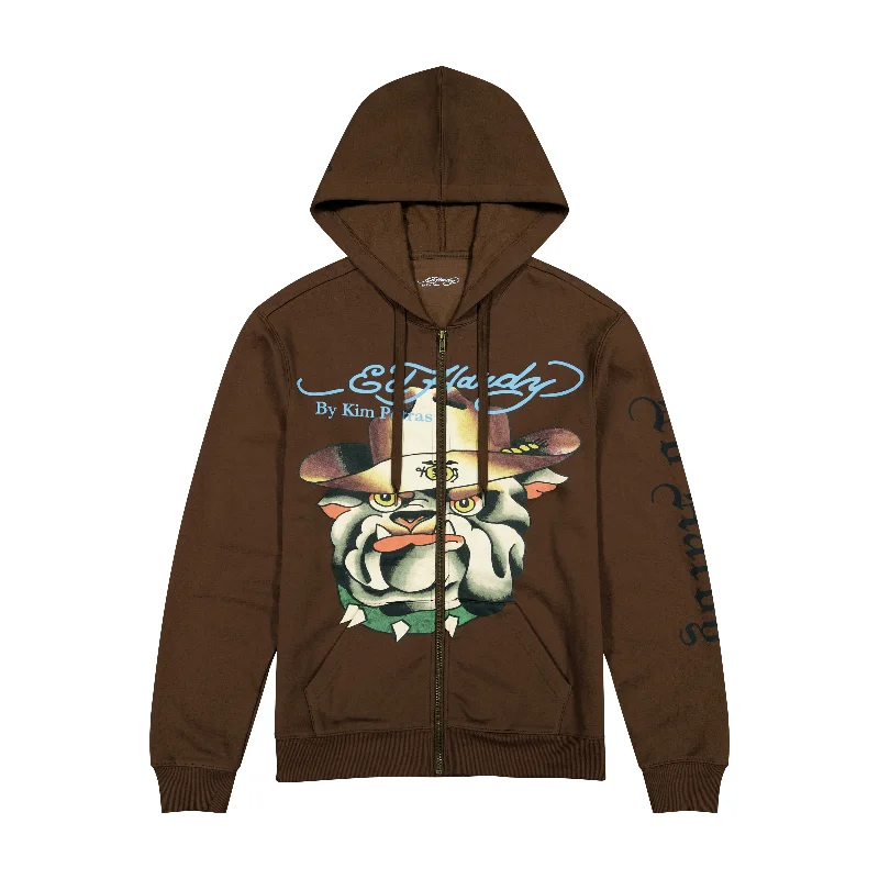 Bulldog Zip Front Hoodie