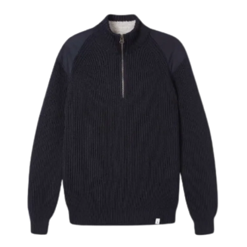 Foxton Quarter Zip Neck - Navy