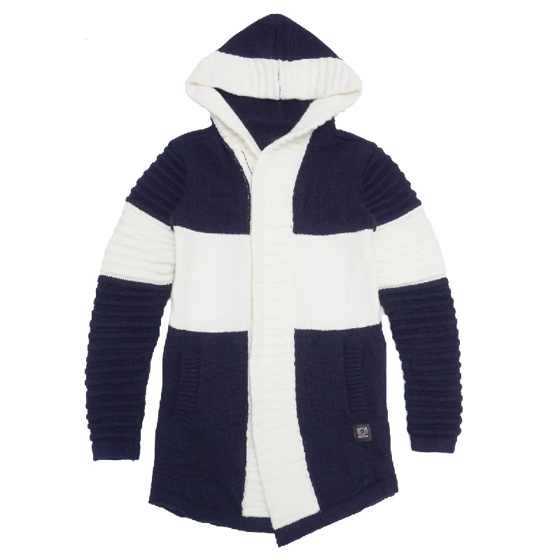 M4218 Giovanni Two-Tone Sweater - Navy