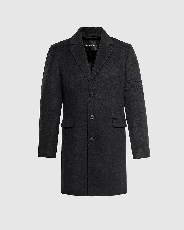 Baby Alpaca Notched Lapel Overcoat