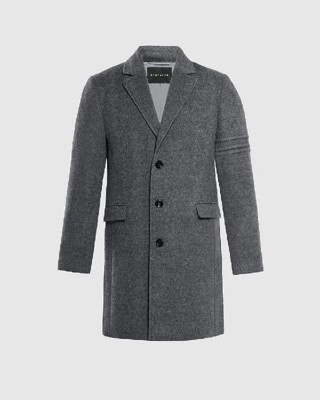 Baby Alpaca Notched Lapel Overcoat