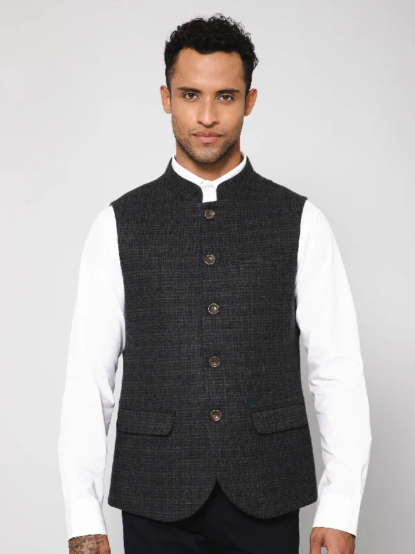 Men Dark Green Waist Coat