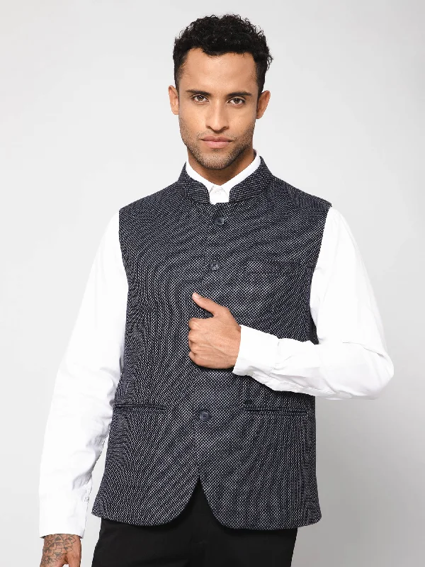 Men Navy Waist Coat