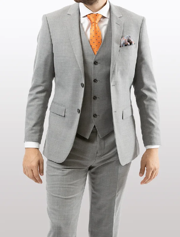 Light Grey Men's Slim-Fit Suit Separates Jacket by Karako's Suits