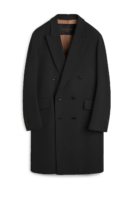 THOMAS BLACK CASHMERE DOUBLE BREAST OVERCOAT