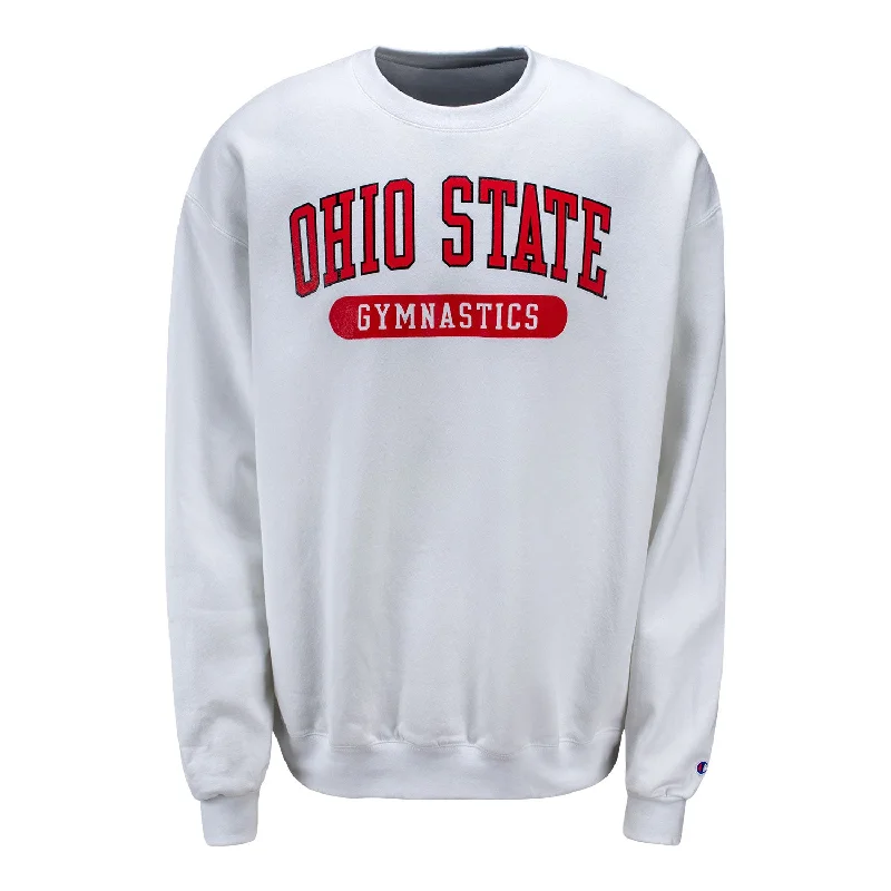 Ohio State Buckeyes Champion Gymnastics White Crew Neck Sweatshirt