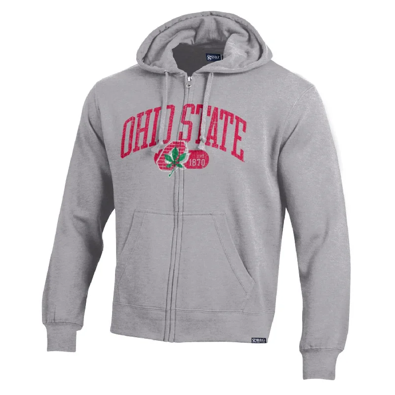 Ohio State Buckeyes Big Cotton Full Zip Sweatshirt