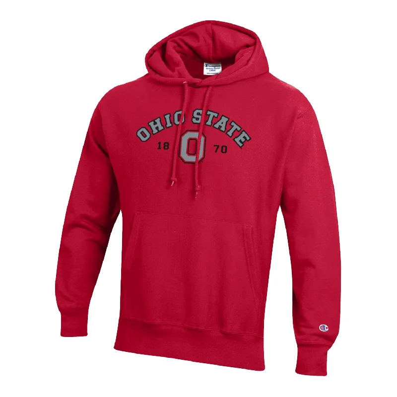 Ohio State Buckeyes Arch Established Reverse Weave Scarlet Hood