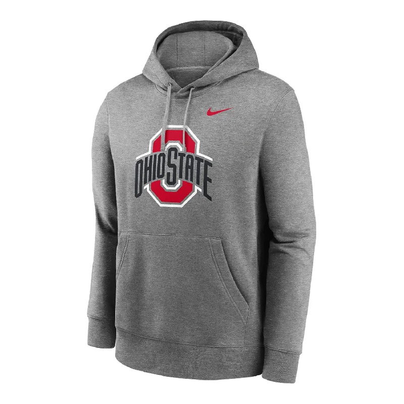 Ohio State Buckeyes Nike Club Fleece Primary Gray Sweatshirt