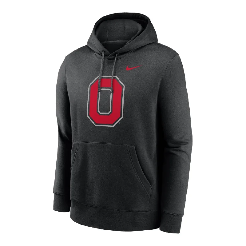 Ohio State Buckeyes Nike Club Fleece Block O Black Sweatshirt