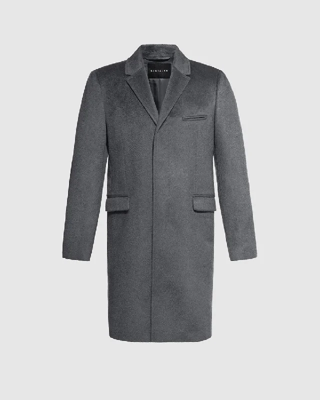 Suri Alpaca Notched Lapel Overcoat