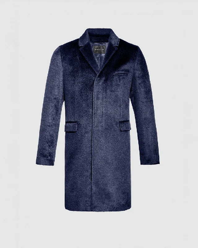 Suri Alpaca Notched Lapel Overcoat