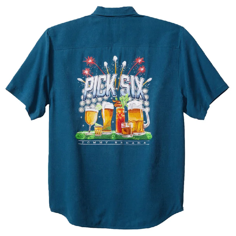 Tommy Bahama Pick Six Camp Shirt - Dark Cobalt