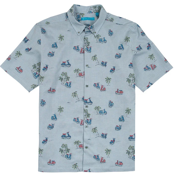 Tori Richard A To Beach Camp Shirt - Blue