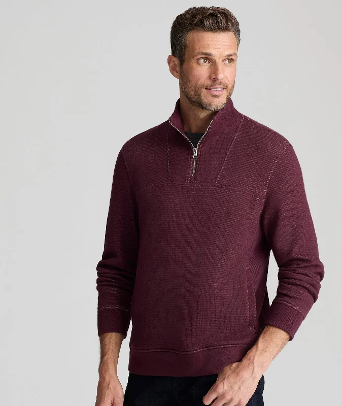 Textured Quarter-Zip Sweater