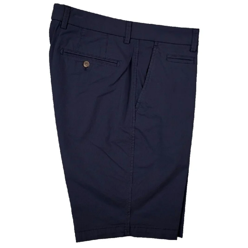 Broken Twill Stretch Cotton Shorts in Blue (Size 40) by Ballin