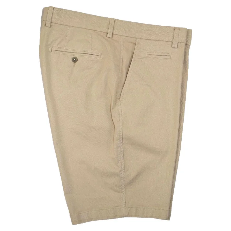 Broken Twill Stretch Cotton Shorts in Tan by Ballin