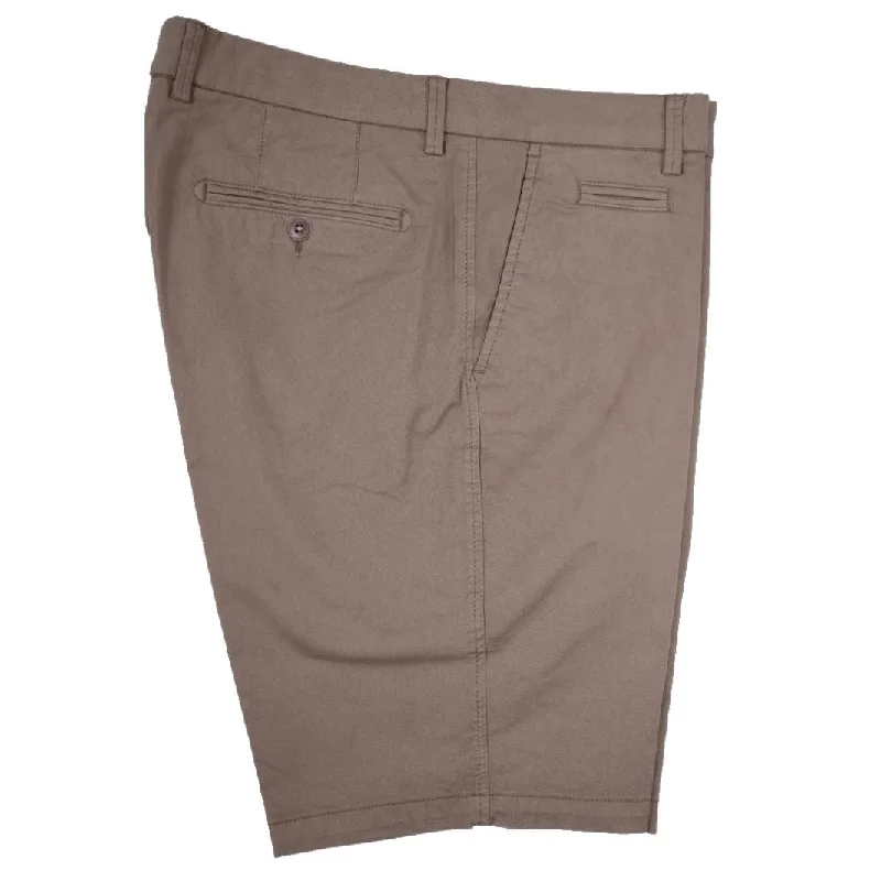 Broken Twill Stretch Cotton Shorts in Taupe (Size 32) by Ballin