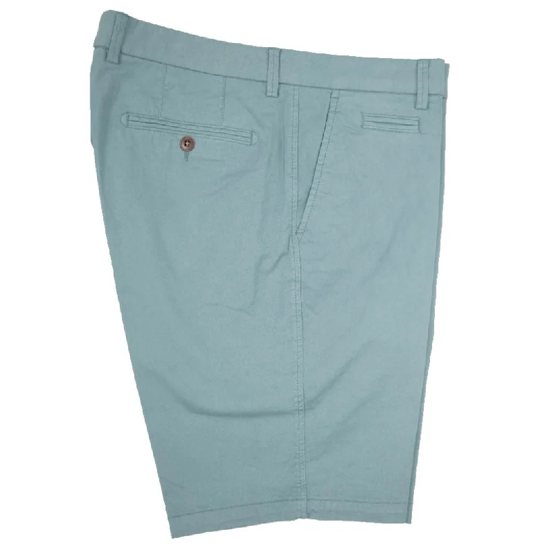 Broken Twill Stretch Cotton Shorts in Zen Blue by Ballin