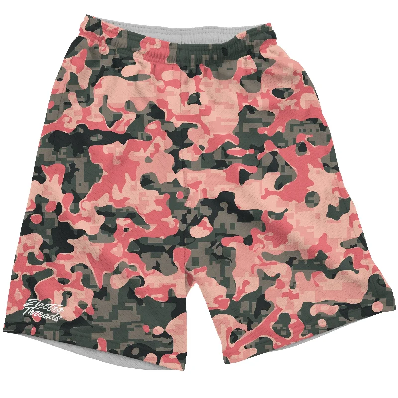 CORAL CAMO SHORTS