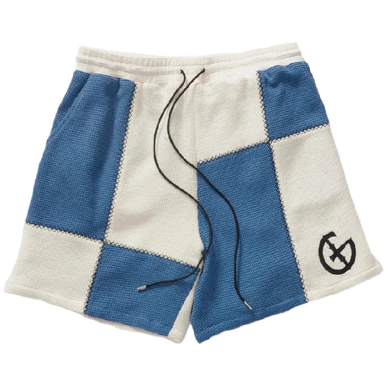 Gala Original Dopamine Knitted Shorts (Blue/Cream) G-24-SUM2-034