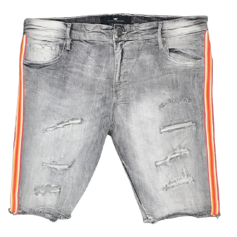 Jordan Craig Daytona Striped Denim Short (City Gray) - J3157S