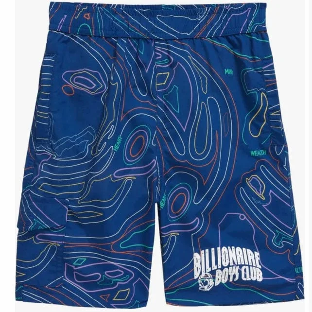 Kids Billionaire Boys Club BB Topograph Short (Mazarine Blue) 833-3100