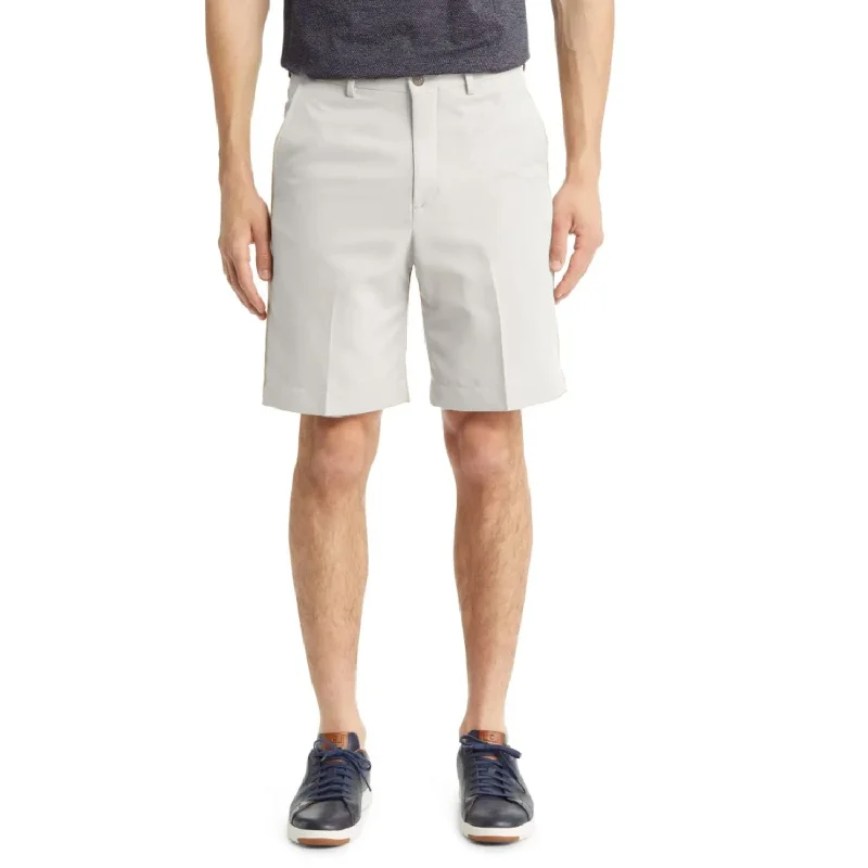 Microfiber Performance Golf Shorts in Stone (Hampton9 Plain Front) by Berle