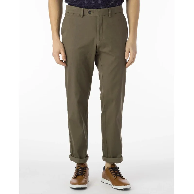 Perma Color Pima Twill Khaki Pants in Fatigue (Flat Front Models) by Ballin