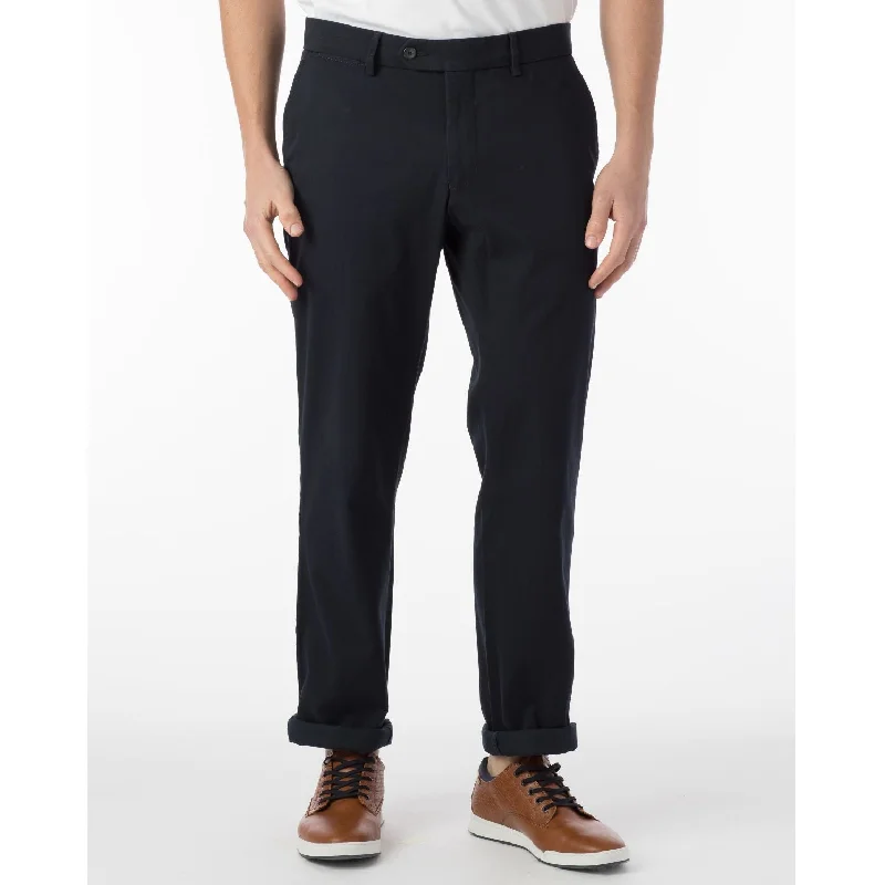 Perma Color Pima Twill Khaki Pants in Navy (Flat Front Models) by Ballin