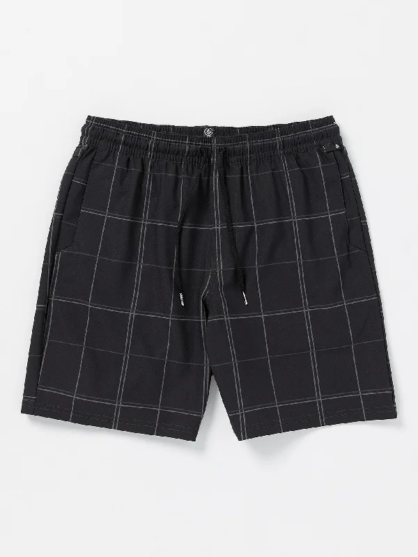 Runoff Elastic Waist Hybrid Shorts - Black