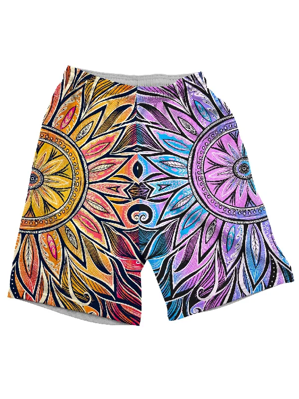 Sun & Moon-Ray Mandala Shorts