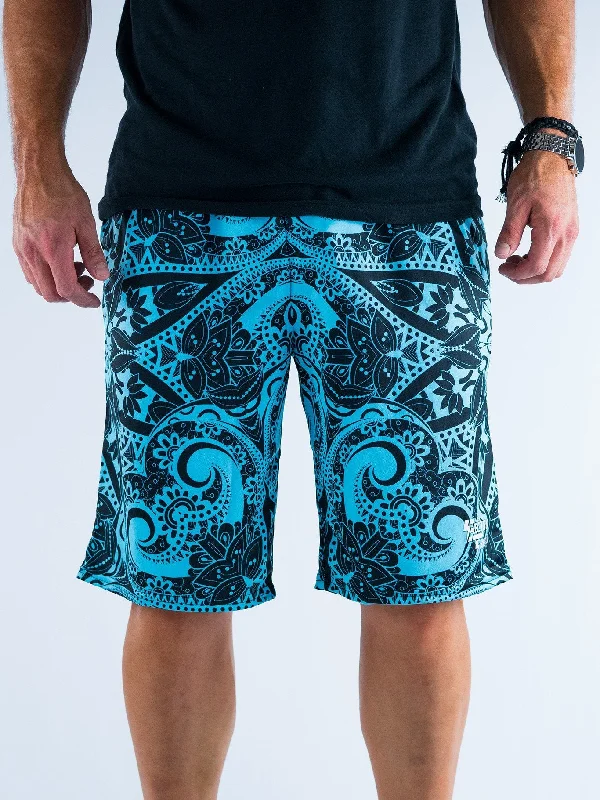 Teal Mandala Shorts