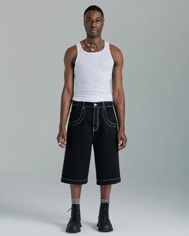 101 Twin Cannon Shorts. 14" Inseam. Jet Black.