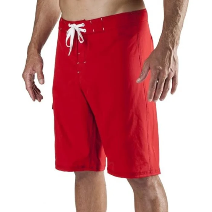 21" Microfiber Lifeguard Uniform Boardshort - Red