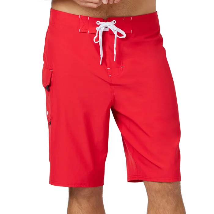 21" Stretch Lifeguard Uniform Boardshort - Red