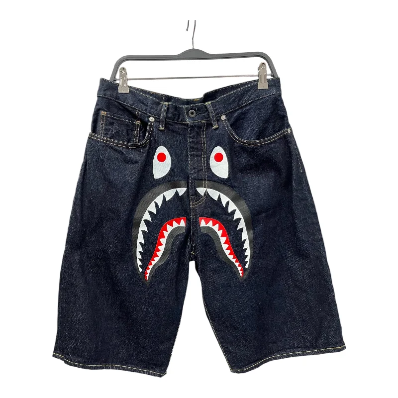 A BATHING APE/Shorts/XL/Denim/NVY/Graphic/