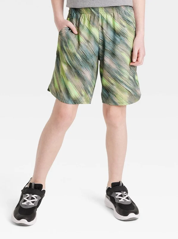 Kids Boy's Printed Sport Short,Green