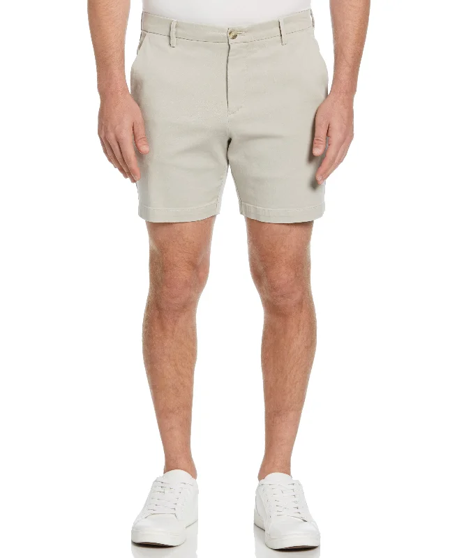 7" Stretch Dyed Solid Twill Short