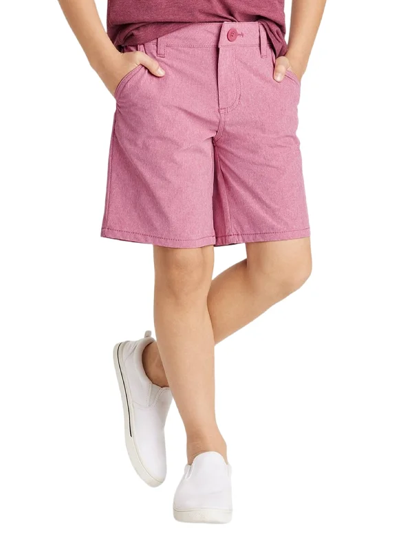 Kids Boy's Plaid Solid Short,Pink