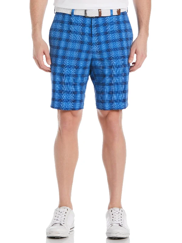 Men's 9" Shadow Plaid Golf Short with Active Waistband