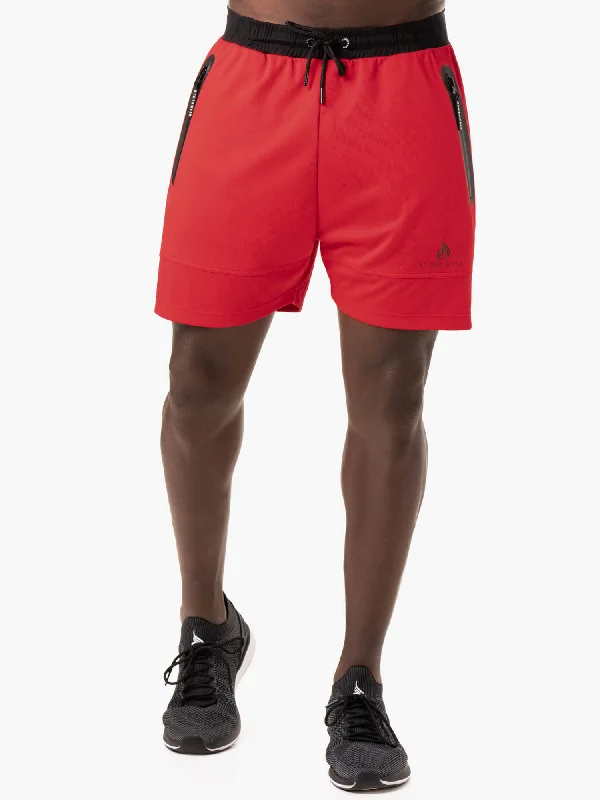 Advance Mesh Short - Red