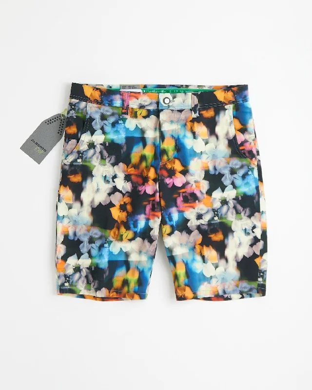 Alberto Golf Fuzzy Flowers Cotton Tech Shorts