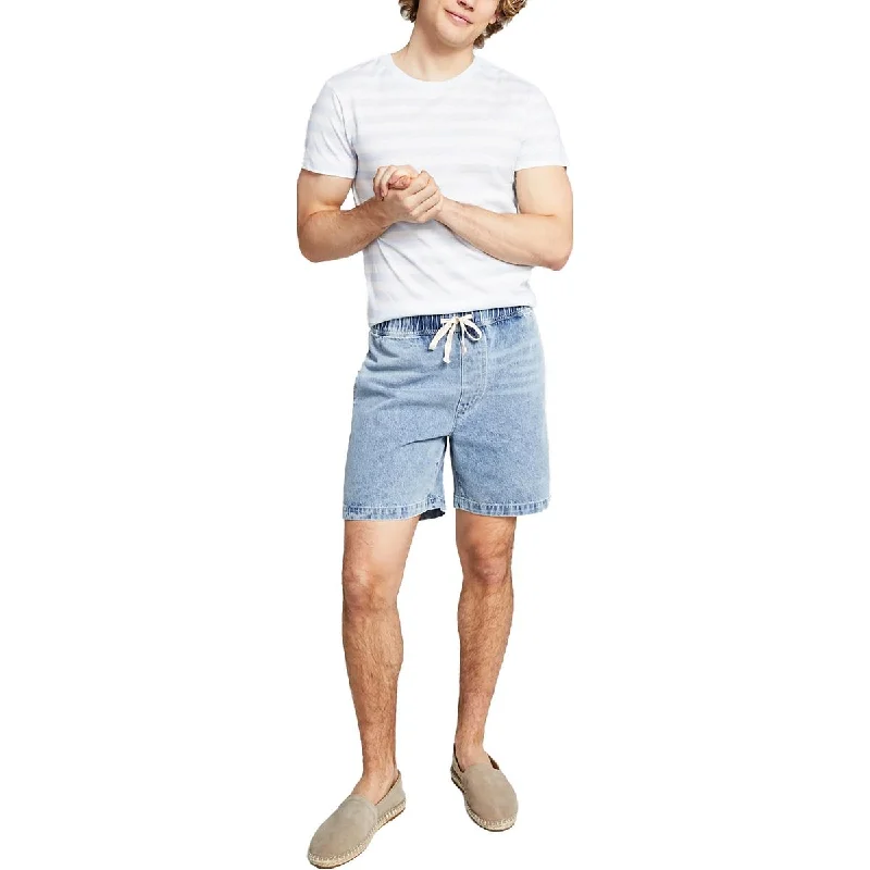 And Now This Mens Drawstring Hem Short Denim Shorts