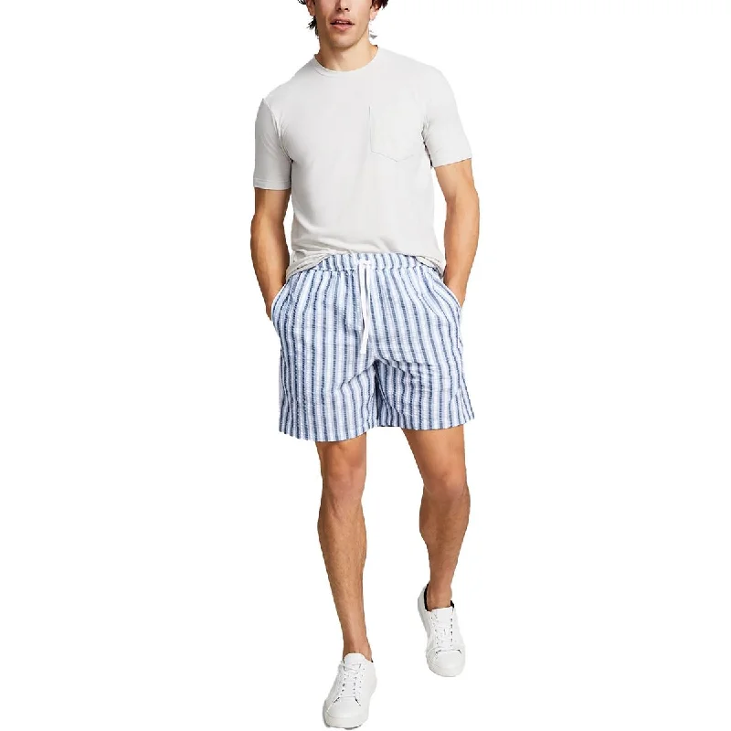 And Now This Mens Textured Striped Casual Shorts