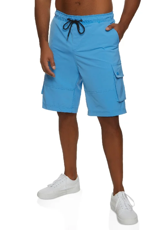 Mens Nylon Cargo Shorts