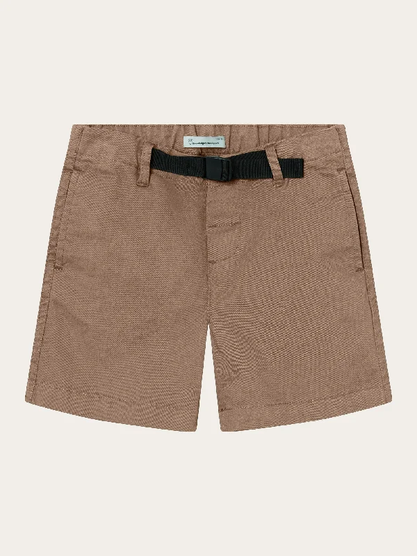 Baggy twill shorts belt details - Tuffet