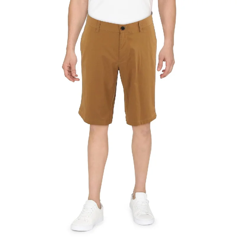 Ben Sherman Mens Solid Above Knee Khaki Shorts