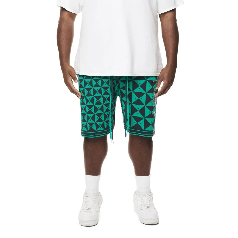 Big and Tall - Jacquard Knit Shorts - Green