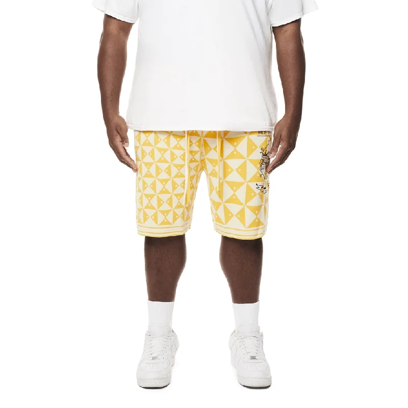 Big and Tall - Jacquard Knit Shorts - Mari Gold